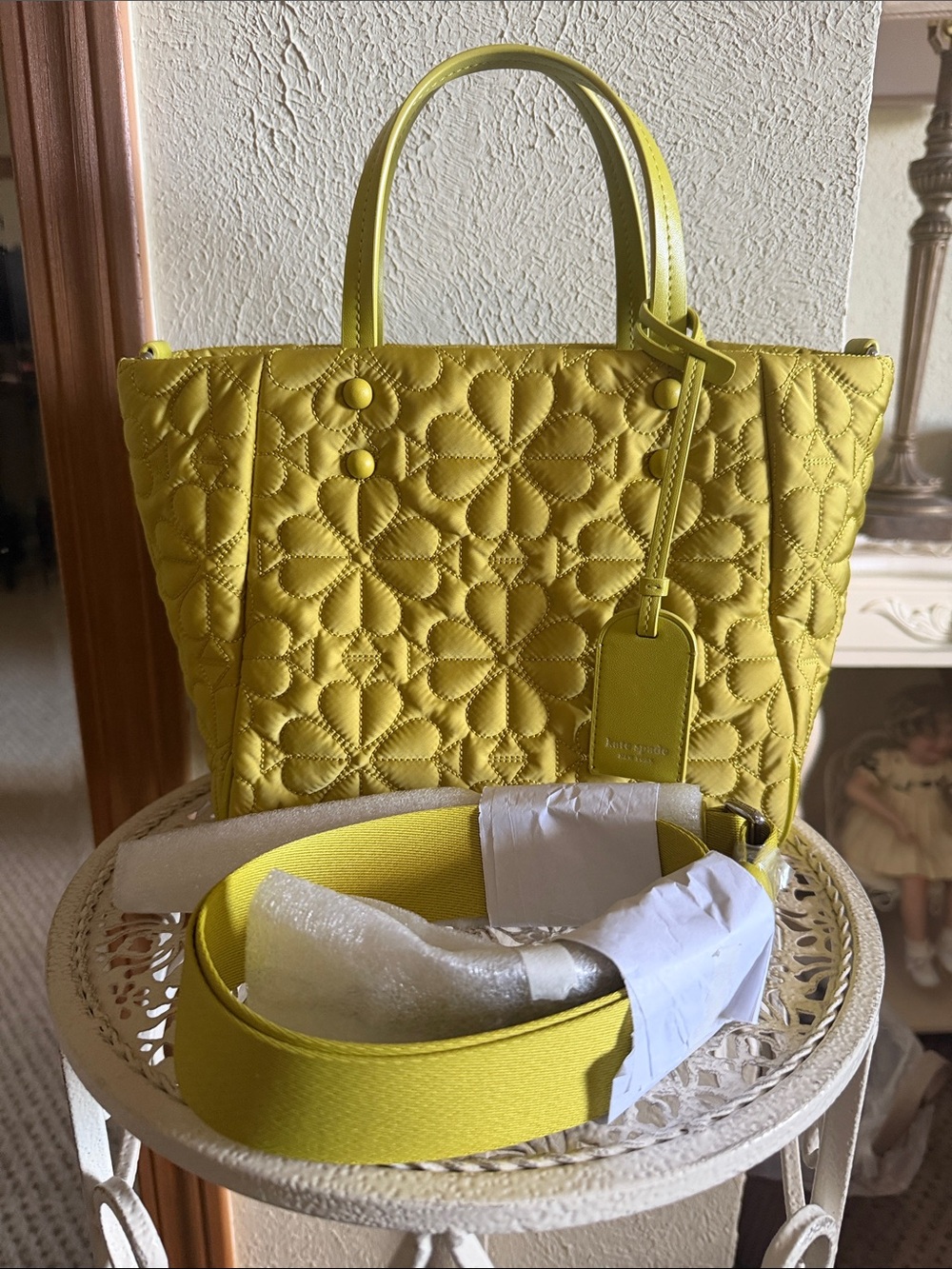 Kate Spade Tilly Small Olivine Quilted Tote